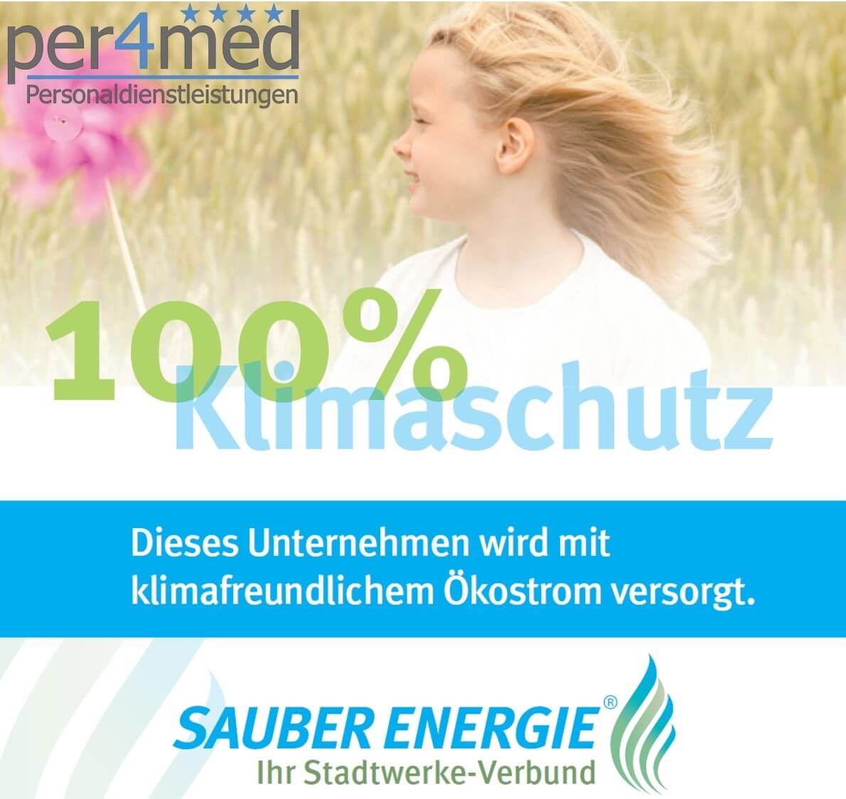 per4med setzt sich für Klima und Ökostrom ein